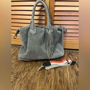 Gray Leather Purse Margot New York
